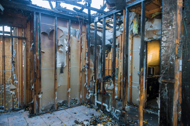 Professional Fire Damage Restoration technician working in Big Lake, WA